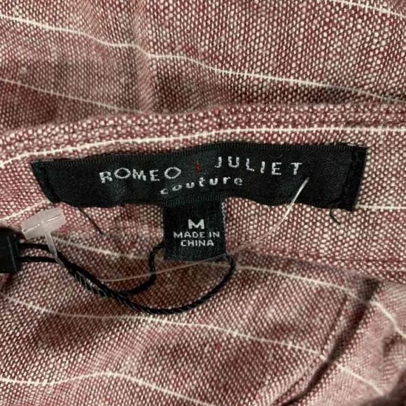 NWT Romeo +Juliet Couture Linen Blend Jumpsuit - Picture 9 of 9